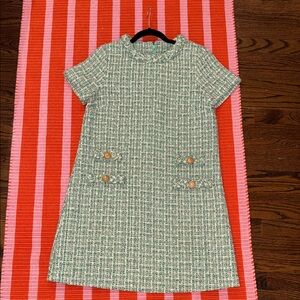 Tuckernuck Jackie Textured Tweed A-Line Dress - Green